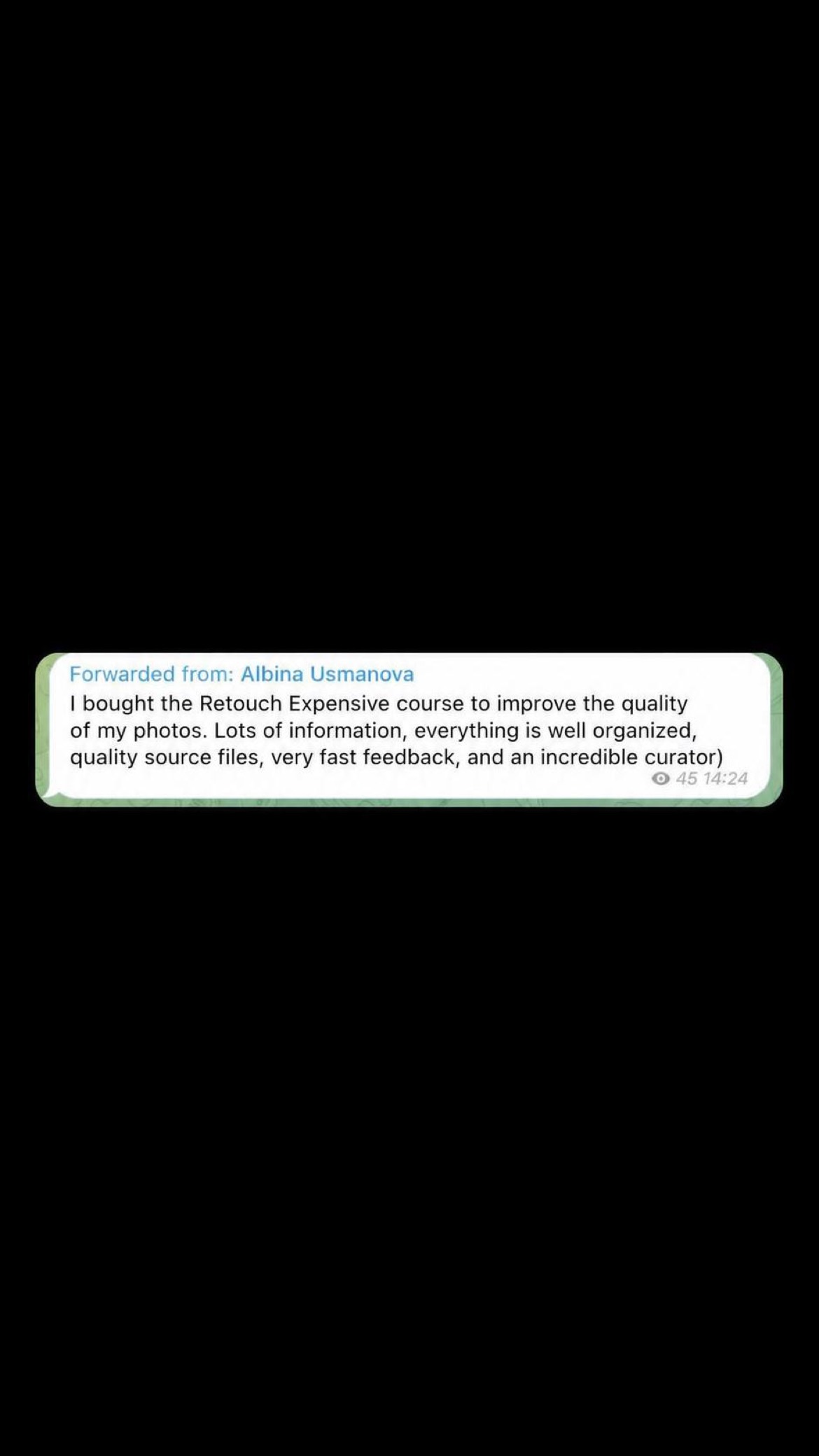 Screenshot of student 11 review
