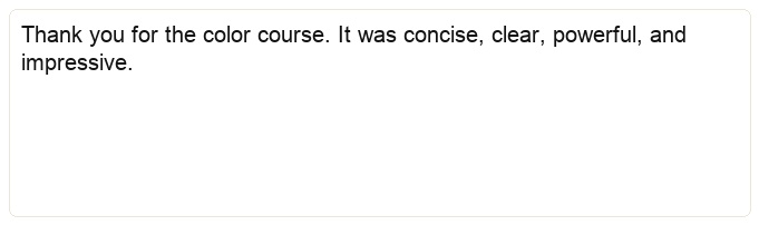 Screenshot of student review 43